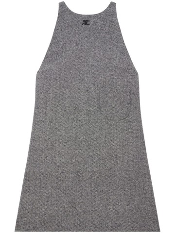 Courrèges - Caviar sleeveless minidress - women - Polyamide/Wool/other fibers - 40 - Grey