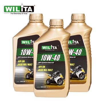 【WILITA 威力特】4T全合成高轉速節能機油-3瓶優惠組_10W40