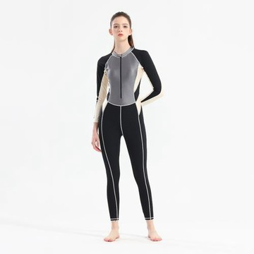 泳衣女款連體潛水服長袖長褲新款保守防曬速干浮潛沖浪服游泳裝