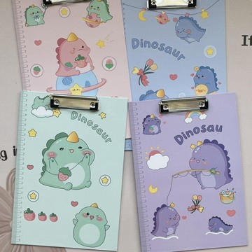 ✨臺灣出貨✨恐龍動漫a4學生版文件夾板A4書寫夾板寫字紙板夾板墊板資料夾試卷
