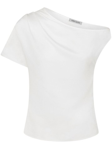 Anna Quan - Astra off-shoulder blouse - women - Acetate/Polyester - 12 - White