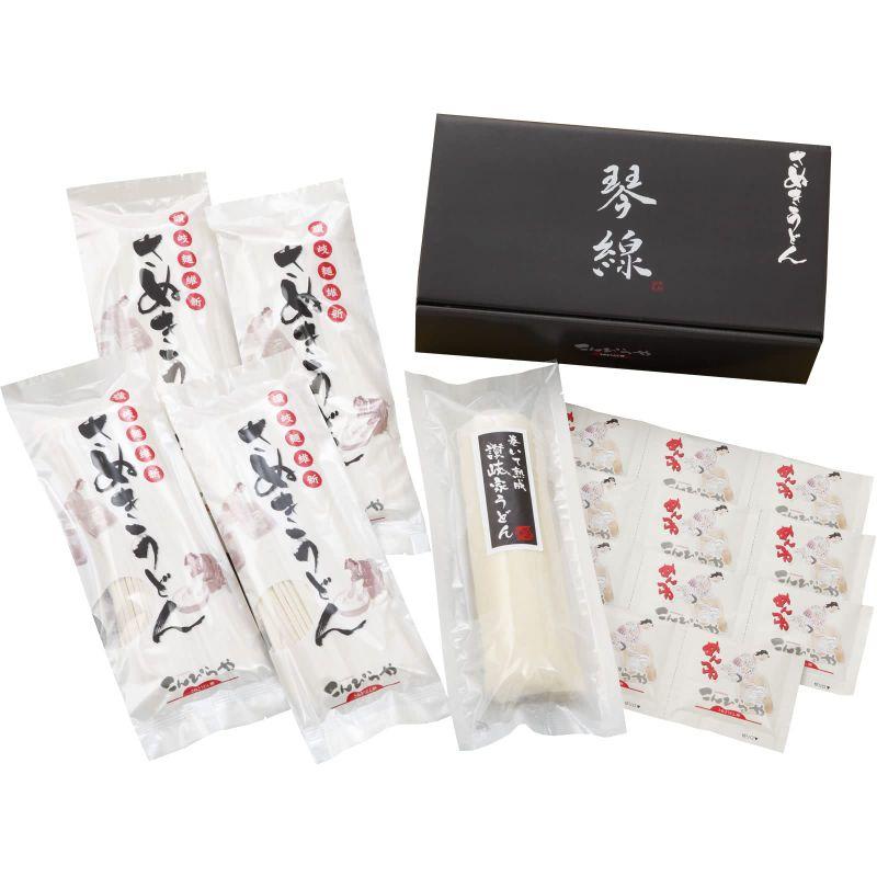 食品 讃岐うどんの老舗こんぴらや 「琴線」半生本場さぬきうどん (並麺240g×4袋 麺ロール500g×1袋 つゆ付)