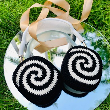 時尚黑白螺紋撞色 AirPod Max 保護套 索尼 XM5 頭戴式耳機保護套