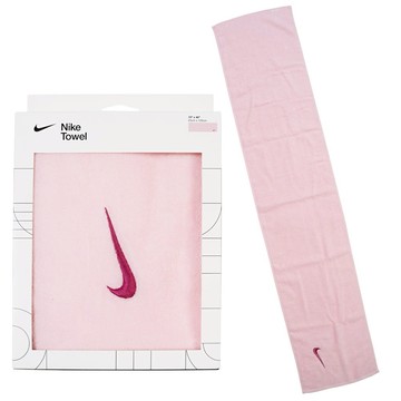 【NIKE耐吉】SOLID CORE珊瑚粉運動長毛巾純棉毛巾吸汗快乾方便攜帶有氧運動健身籃球排球桌球瑜珈街舞饒舌(N1001540606NS/AC9550606)生日禮物