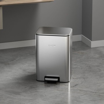 德國GAOK廚房帶蓋大容量腳踩垃圾桶家用腳踏式客廳衛生間輕奢