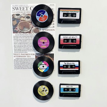 懷舊系列 磁鐵冰箱貼 卡帶冰箱貼 唱片冰箱貼 造型冰箱貼 裝飾磁鐵 磁鐵貼【BlueCat】【JC5508】