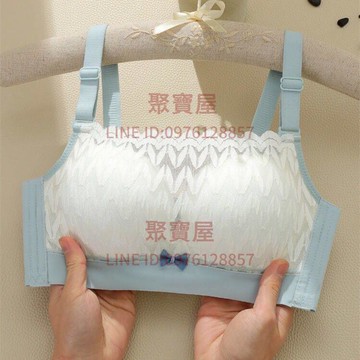 抹胸式內衣女收副乳小胸聚攏無鋼圈防走光蕾絲帶肩帶胸罩上托裹胸新夏季【聚寶屋】