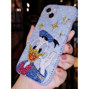 適用于iPhone16pro max蘋果14手機殼 水鉆13卡通鴨15plus保護套女12