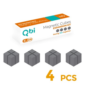 Qbi - 益智軌道磁吸玩具-擴充系列-基底結構方塊4入
