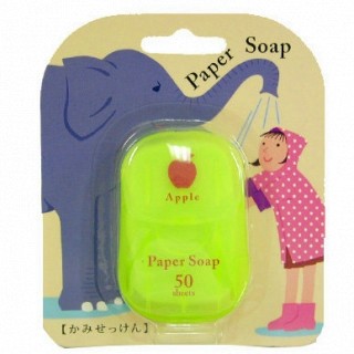CHARLEY 日本Paper Soap 紙香皂片 50入-蘋果