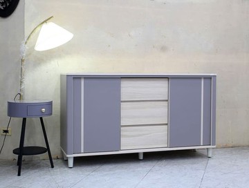 歐風別館雨果楓木色五尺岩板餐櫃基隆至台中免運費