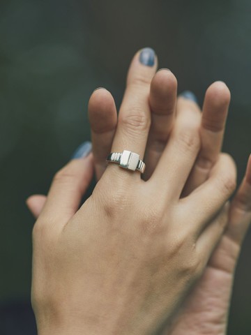 ljós og skuggi 戒指 M 尺寸 男女皆宜 簽名戒指 戒指