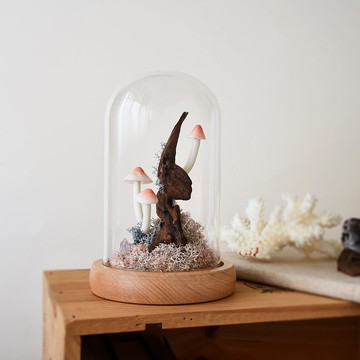 小蘑菇主題 // 手工製作 三顆粉紅小蘑菇小夜燈