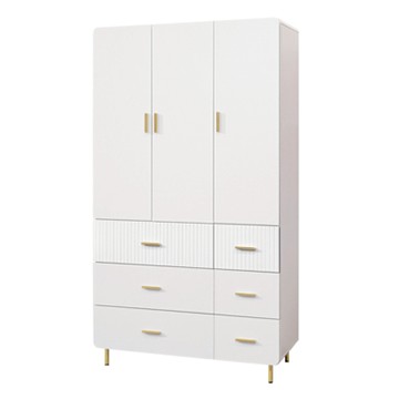 文創集 安卡多雙色4尺三門六抽衣櫃-120x59x214cm免組