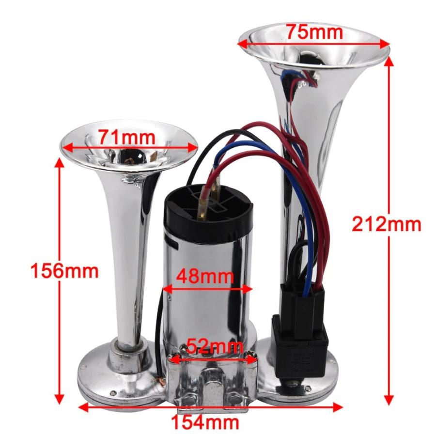 エアーホーン 12v ヤンキーホーン コンプレッサー 一体型 150db