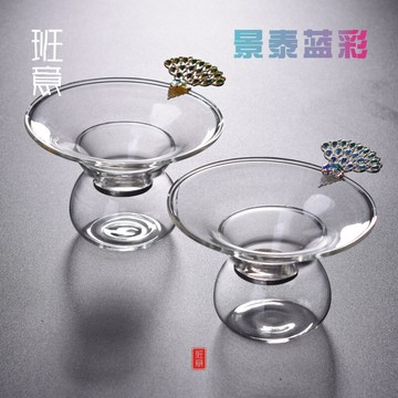 茶漏玻璃創意茶具配件茶濾創意玻璃茶葉濾茶泡茶神器茶過濾網漏斗1入