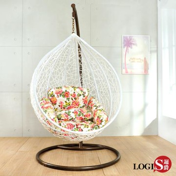 LOGIS邏爵 LIFE悠白休閒吊椅 鳥巢 鞦韆 單人吊籃 WCM