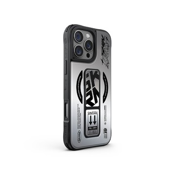 [亞瑟3C]SKINARMA iPhone 16 Pro Kira Kobai 東京款磁吸充電支架防摔手機殼 附掛繩環 -銀色