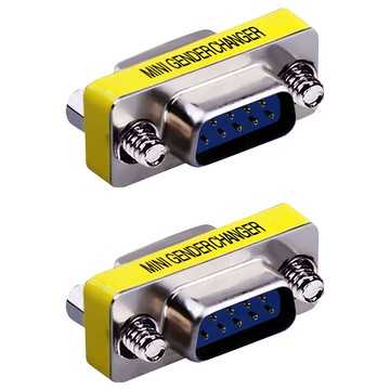 Bravo-U RS232/DB9/COM埠公對母轉接頭 雙排9針接頭 適用條碼機/掃描器/POS機  單一商品  2個