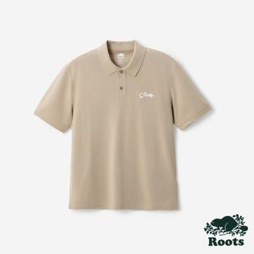 Roots男裝-HERITAGE PIQUE 短袖POLO衫-卡其色
