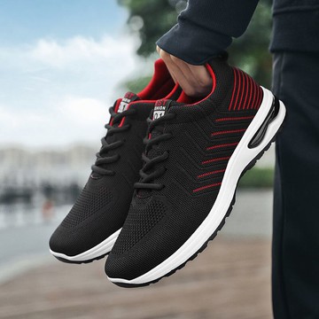 春夏季百搭男鞋布面跑步鞋男士休閑透氣鞋潮流百搭布鞋學生板鞋子