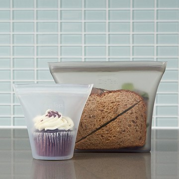 【ZipTop】美國白金矽膠袋 袋型三件組-岩石灰