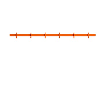 Relief 衣帽掛勾（亮橙、82 公分）