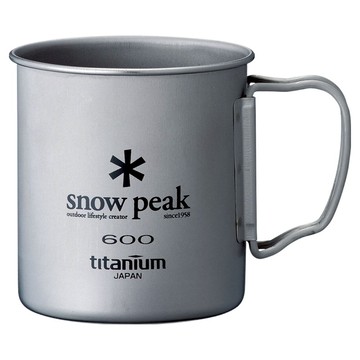 snow peak 雪諾必克 SP鈦金屬單層杯-600 MG-044R  金屬色  1個
