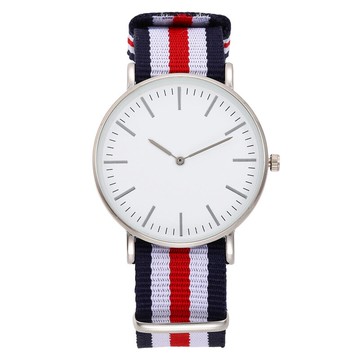 創意時尚帆布帶手表女防水超薄韓版簡約初高中學生休閑考試手表