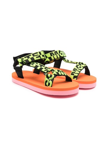 Stella McCartney Kids - touch-strap strappy sandals - kids - Polyamide/Fabric/Rubber/Rubber - 31 - Black
