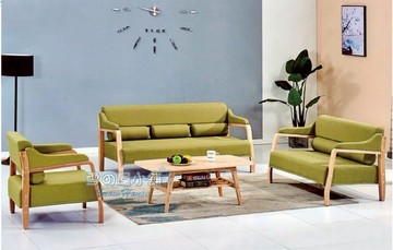 004沙發組 1+2+3人 實木雙層茶几 綠布 實木架 X223-07/08/09/10 雪之屋高雄門市
