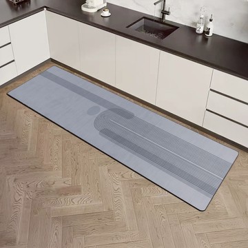 廚房專用珪藻土軟地墊 【時光縫隙45*200】 吸水快乾 方便收納 防滑底部 快速吸水 珪藻土地墊  廚房 地墊 軟地墊