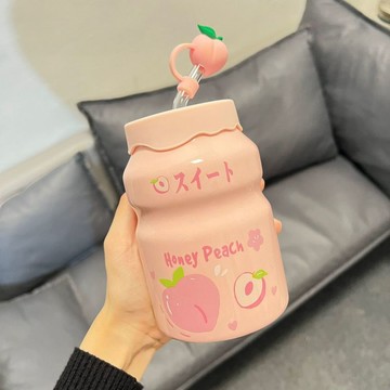 臺灣現/🎀水杯 杯具獨角獸水杯杯子ins高顏值馬克杯公主風主生日禮物蝴蝶結帶蓋宿舍