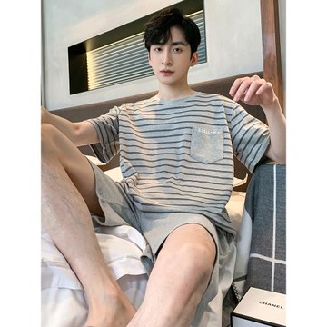純棉睡衣男士夏季2025新款短袖薄款夏天青少年男生大碼家居服套裝