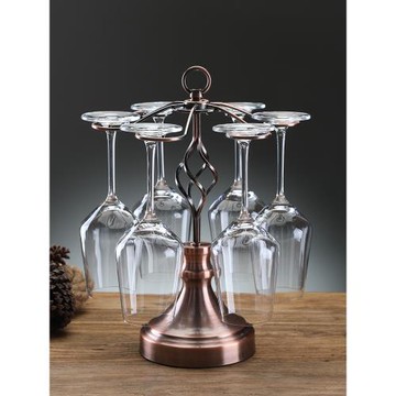歐式旋轉紅酒杯架創意高腳杯倒掛懸掛家用酒柜裝飾擺件簡約掛杯架