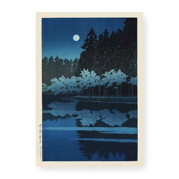 【藝術掛畫】川瀬巴水 Kawase Hasuiu 一 井之頭的春夜