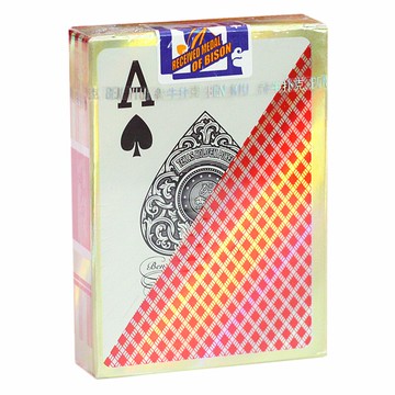 德州撲克牌雙面磨砂防滑塑料牌寬字大字防水耐磨PVC紙牌含切牌片