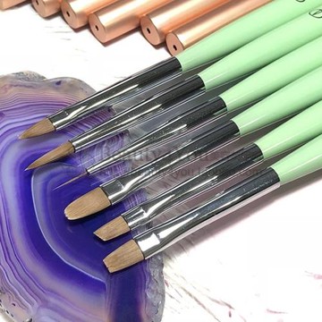 香港品牌AlbeeNail日式美甲平頭圓頭變態細拉線筆萬用彩繪光療筆