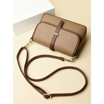 時尚撞色洋氣小包單肩斜挎女包2025新款軟皮復古休閑潮百搭高級感