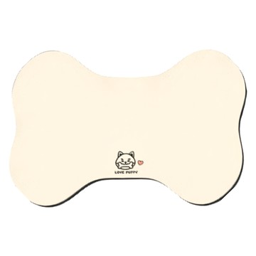 寵物硅藻泥地墊 吸水快乾  80 x 50cm  米白骨頭墊  1個