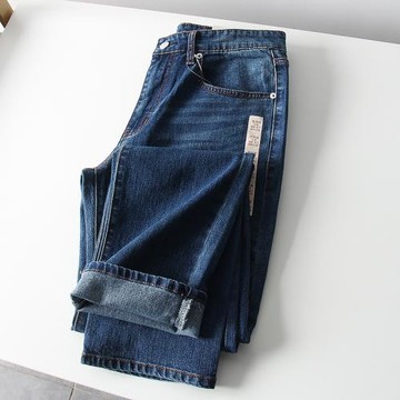 出島國訂單！柔軟舒適！秋季男士外貿彈力舒適直筒百搭休閑牛仔褲