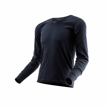 Route8八號公路 男 WARM V領抗菌保暖衣(黑色)(RE811004-0000)(1880)