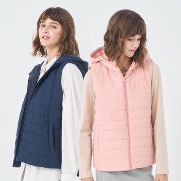 GIORDANO 女裝連帽背心 E-care輕暖系列【多色任選】