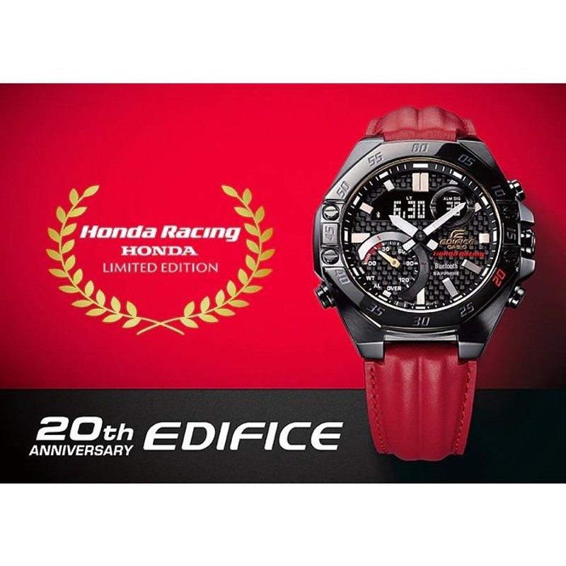 EDIFICE エディフィス 限定 Honda Racing コラボ スマートフォンリンク カシオ CASIO アナデジ 腕時計 レッド ブラック  ECB-10HR-1AJR 国内正規モデル | LINEブランドカタログ