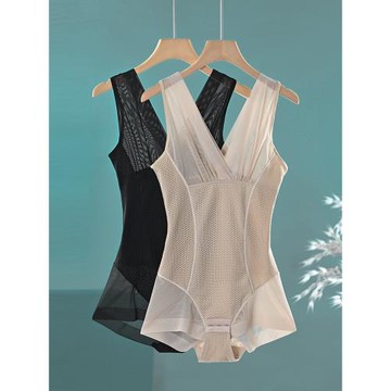 夏季超薄收腹連體塑身衣收小肚子神器無痕束腰塑形美體束身內衣女