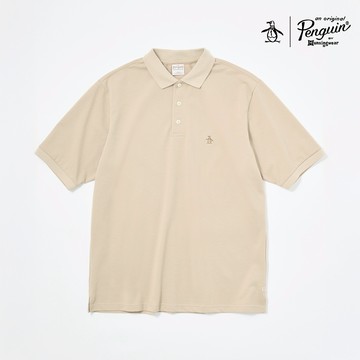 【Munsingwear 企鵝】男款淺卡其1960年代經典設計復刻版親膚舒適POLO衫 MGVP2H02
