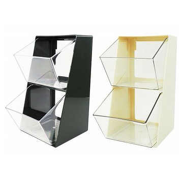 咖啡茶包桌面收納盒(奶油白／復古綠)1入 款式可選