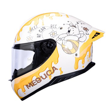 【正版授權】MESUCA  M623 小熊維尼 蜂蜜黃 迪士尼聯名彩繪 全罩式安全帽