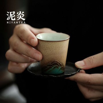 窯變蒼山品茗杯陶瓷功夫茶具茶杯普洱單杯主人杯個人杯小茶碗茶盞