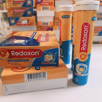 香港代購#正品#港版原裝 德國拜耳Redoxon力度伸維多C橙味45粒C+鋅+D泡騰片